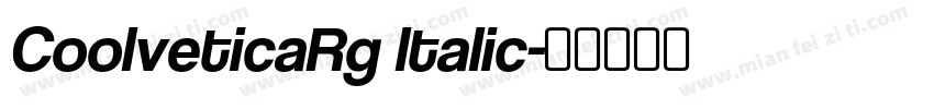 CoolveticaRg ltalic字体转换